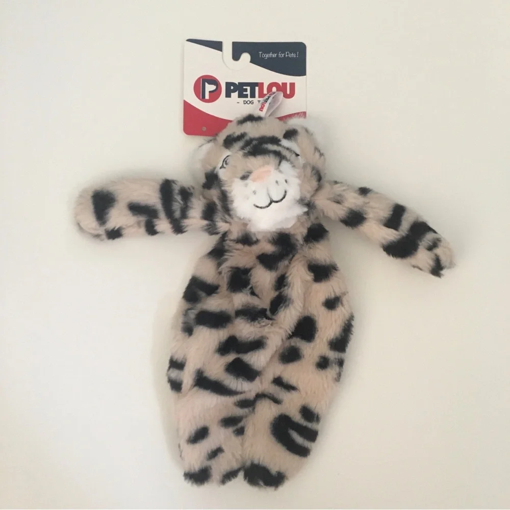 NEW 13” Dog Toy Floppy Leopard Crinkle Sounds Interactive Play | Pet Lou